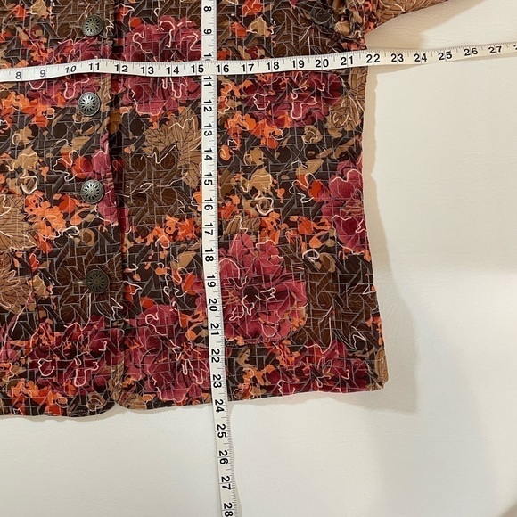 Christopher & Banks Floral/Leaf Pattern Mandarin Collar Blazer Size Large - Picture 9 of 13